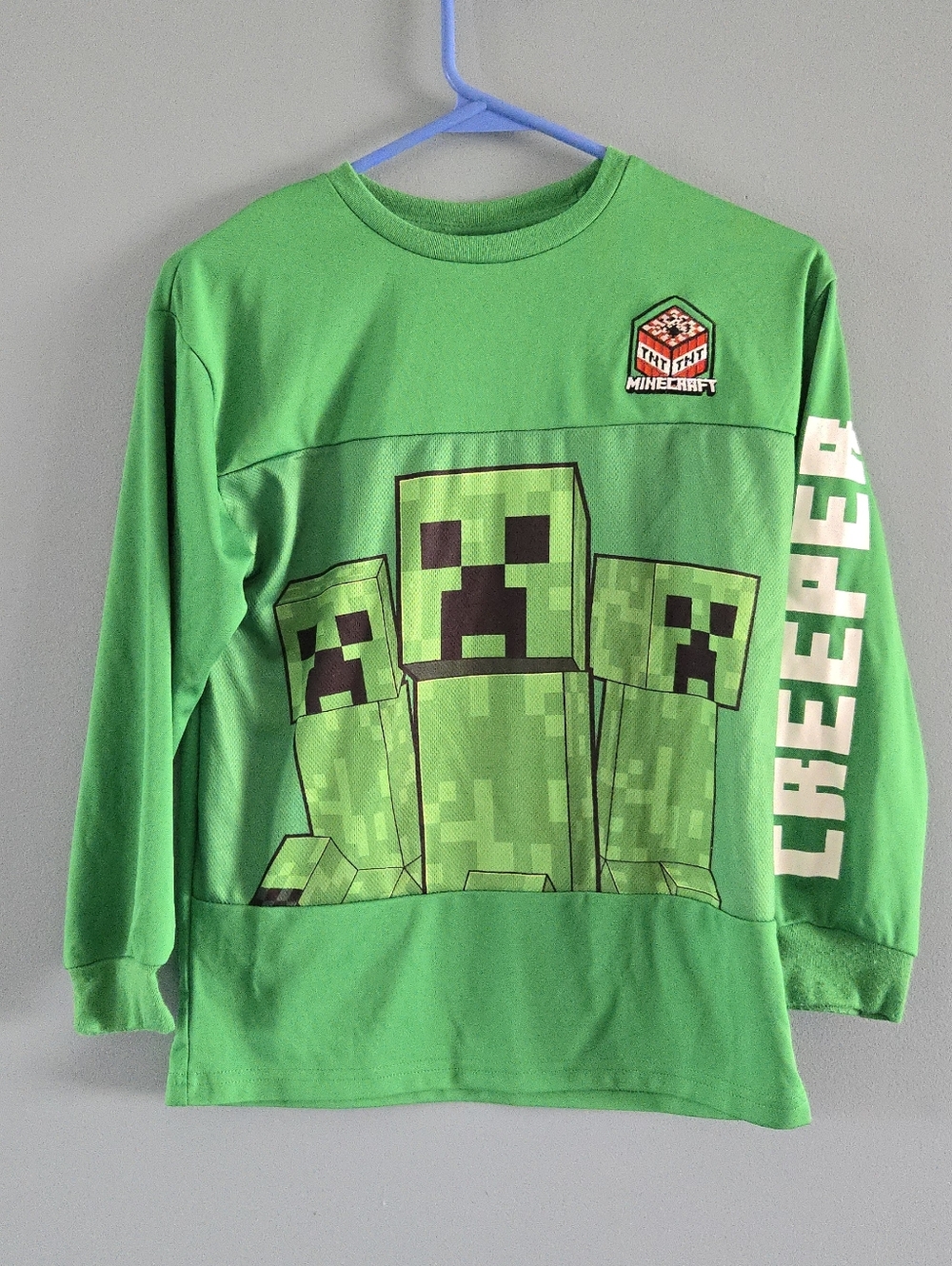 Minecraft Creeper Long-Sleeve Tee Medium 7/8